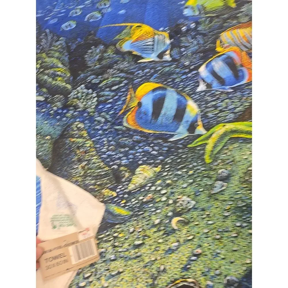NEW Vintage Sea Marine Wildlife Beach Swimming Shower Bath Textile Towel 30